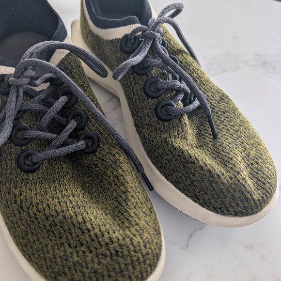 Allbirds Wool Runners Olive Green Sneakers Tree Dasher 2 M8.5 - Lightweight - Picture 2 of 14